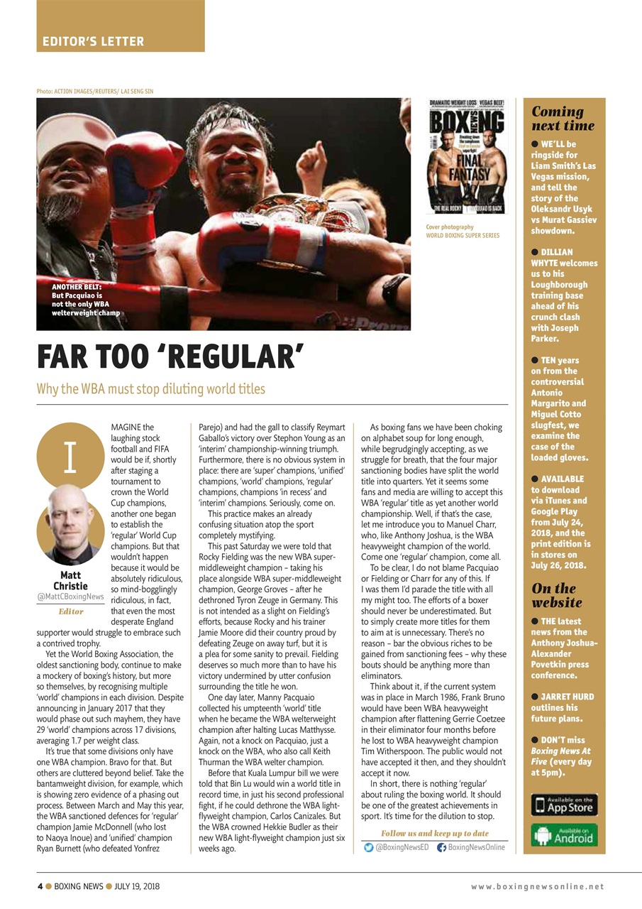 Boxing News Preview Pages