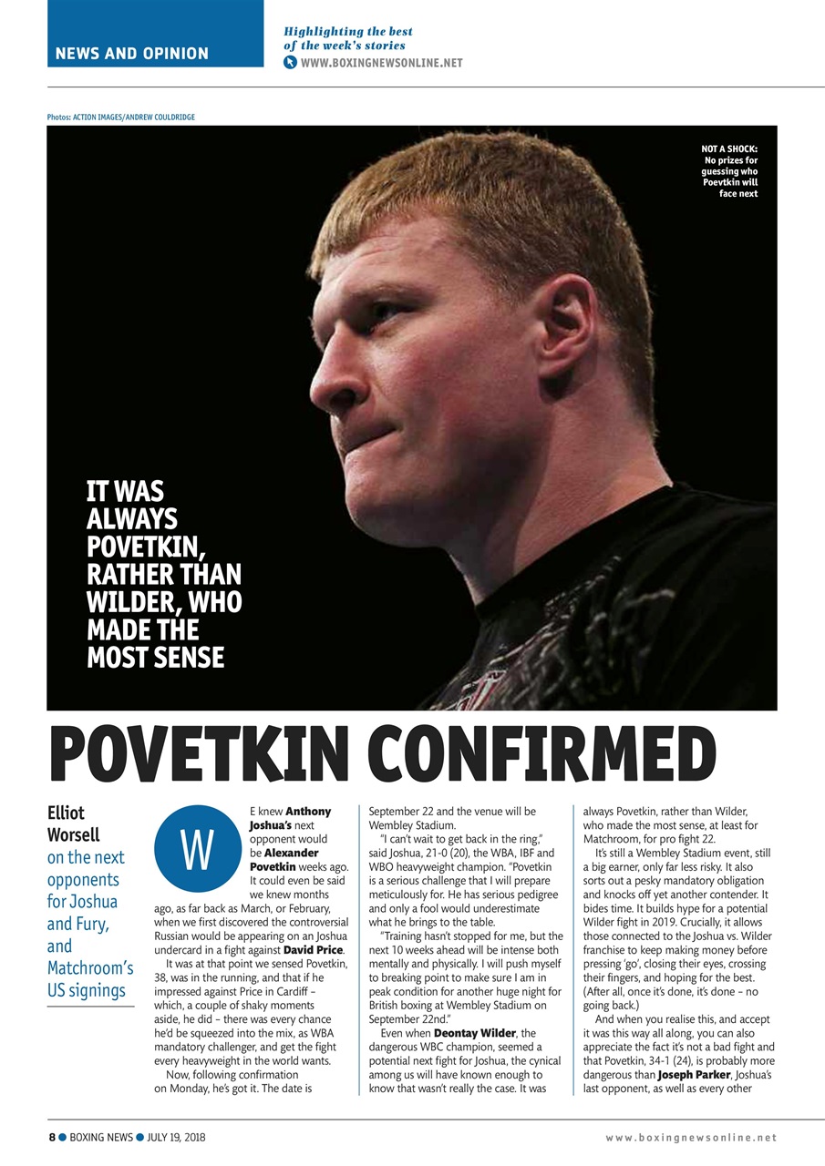 Boxing News Preview Pages