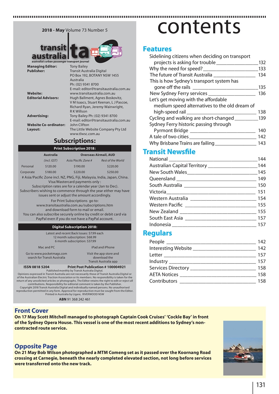 Transit Australia Preview Pages