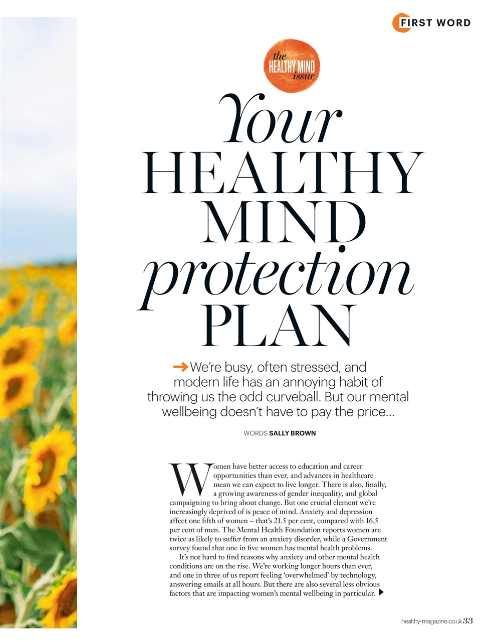 Healthy Magazine Preview Pages