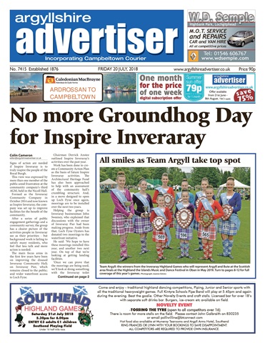 Argyllshire Advertiser issue 20 July 2018