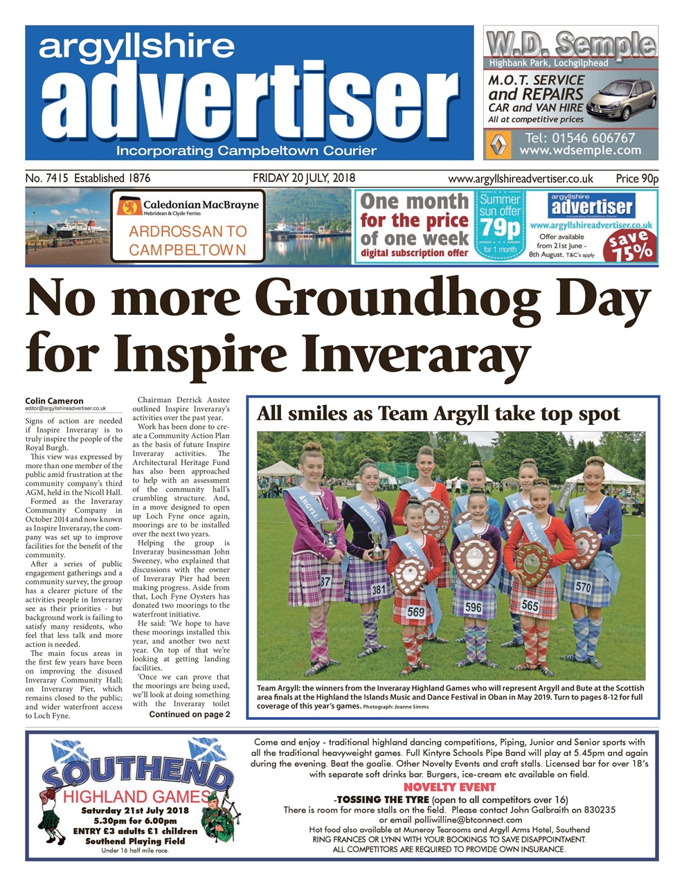 Argyllshire Advertiser Preview Pages