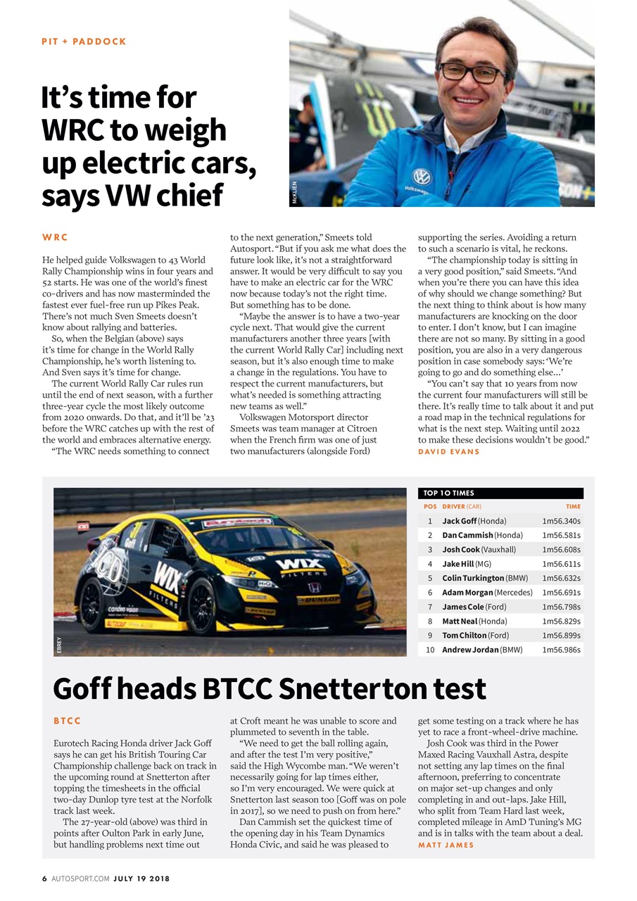 Autosport Preview Pages