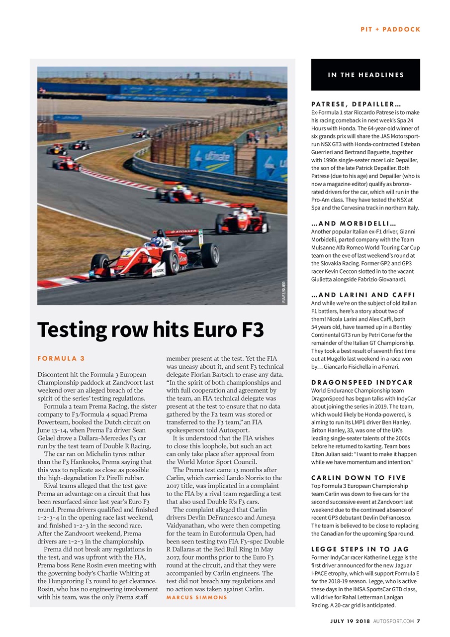 Autosport Preview Pages