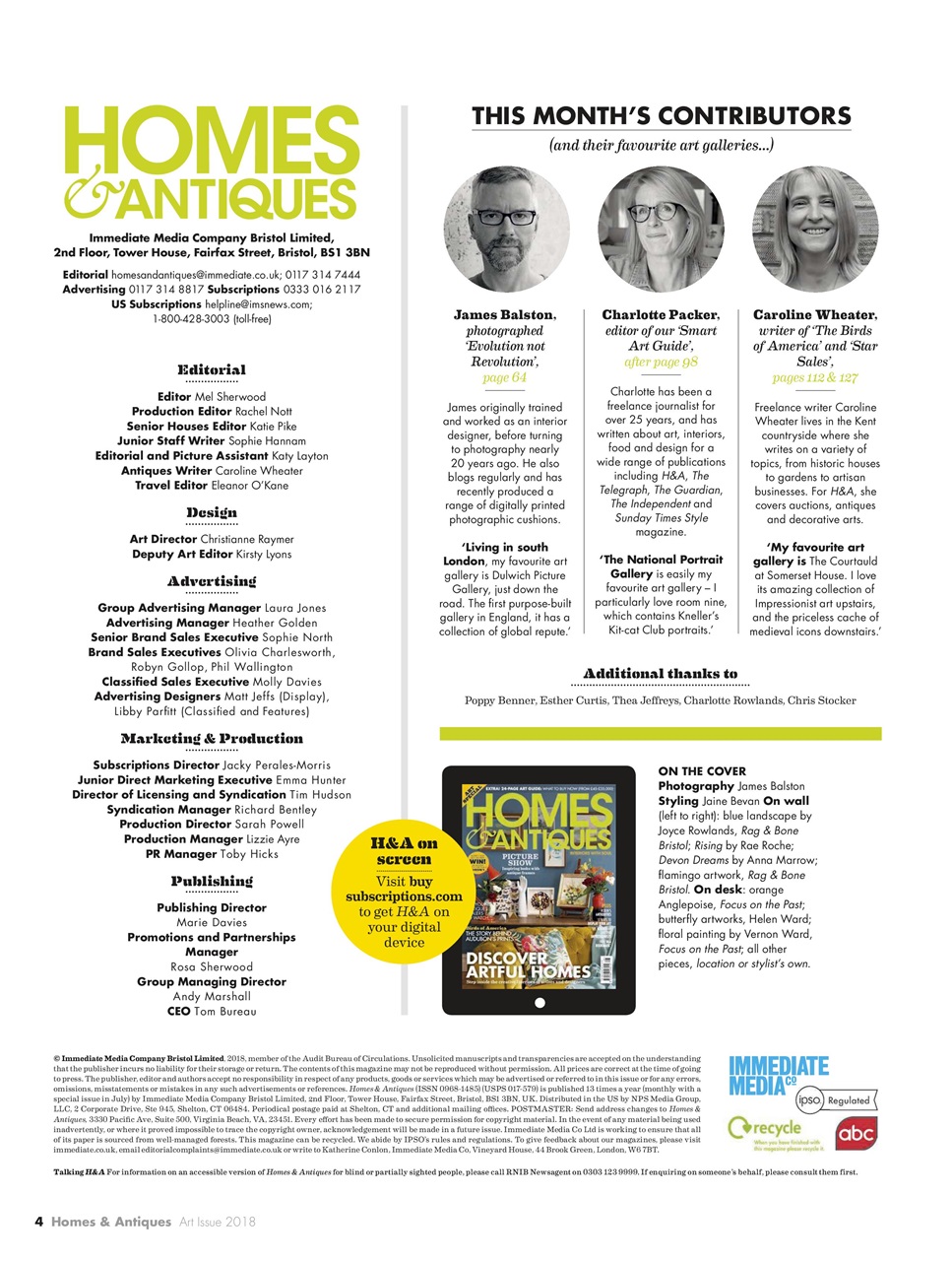 Homes & Antiques Magazine Preview Pages