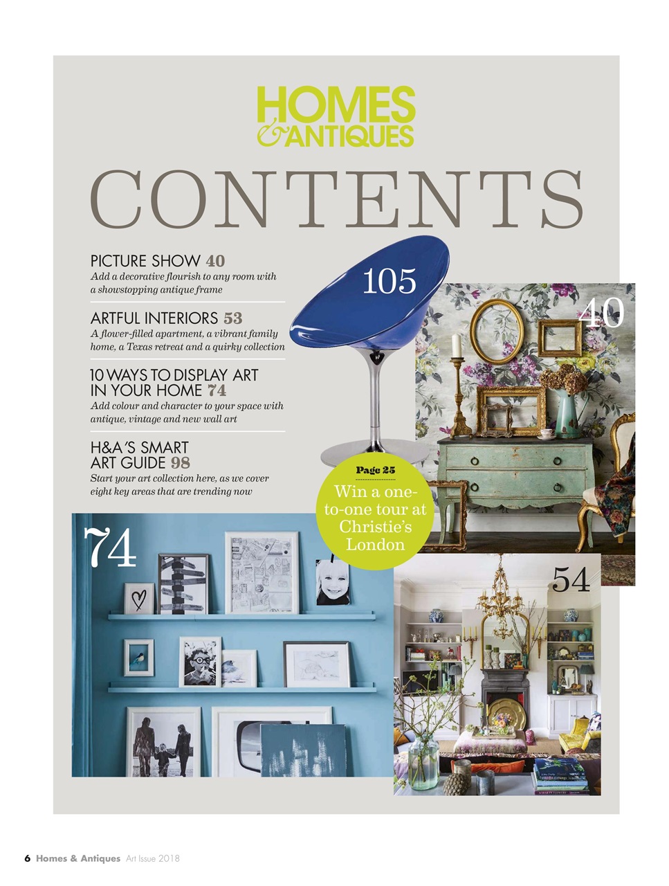 Homes & Antiques Magazine Preview Pages