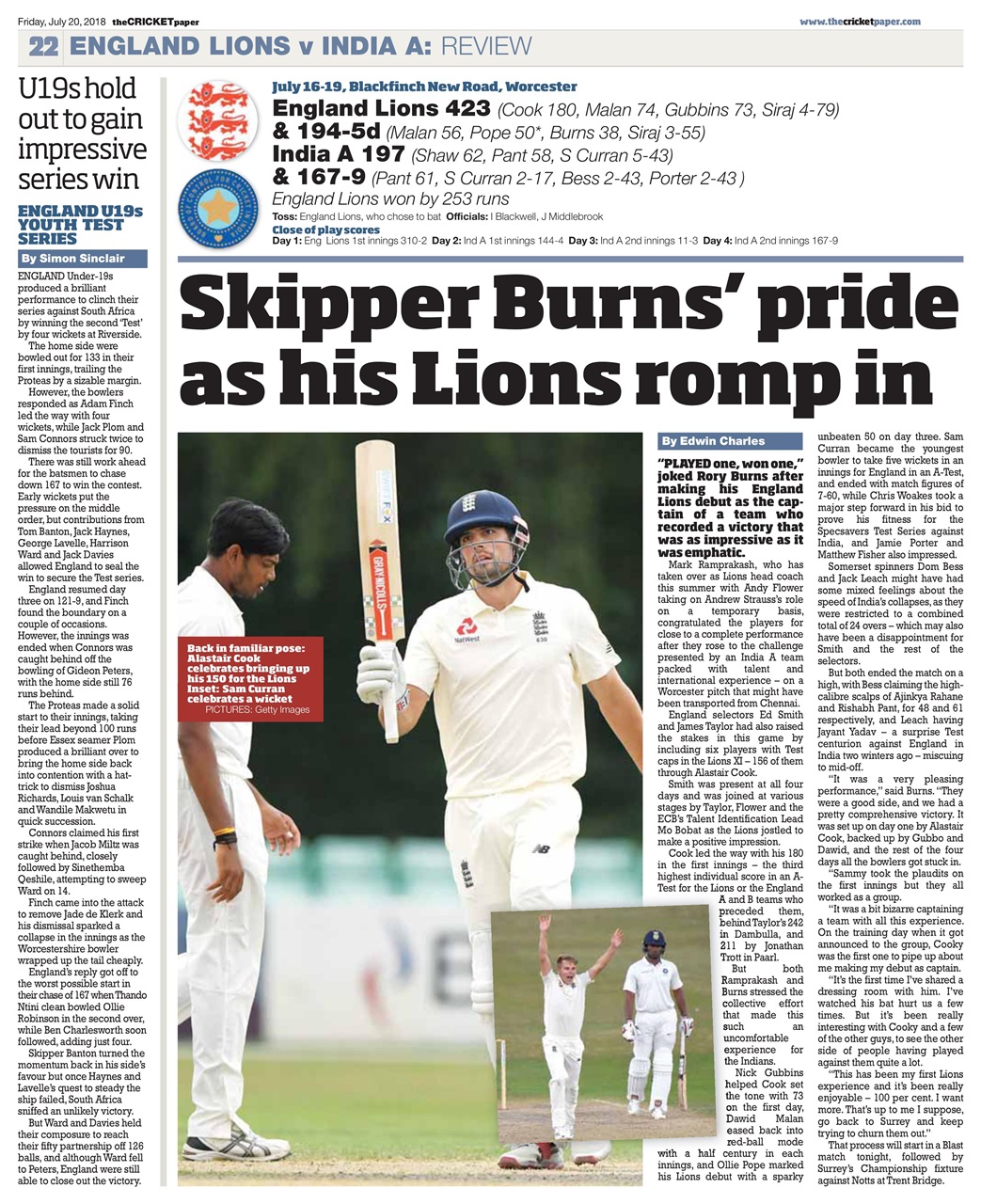 The Cricket Paper Preview Pages