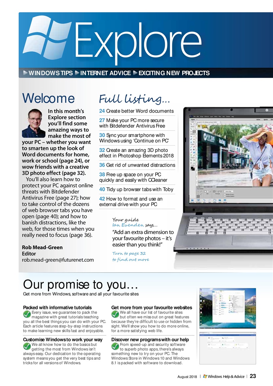 Windows Help & Advice Preview Pages