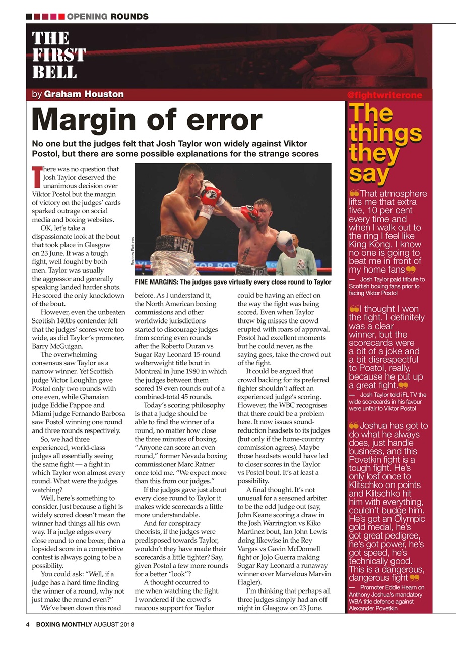 Boxing Monthly Preview Pages