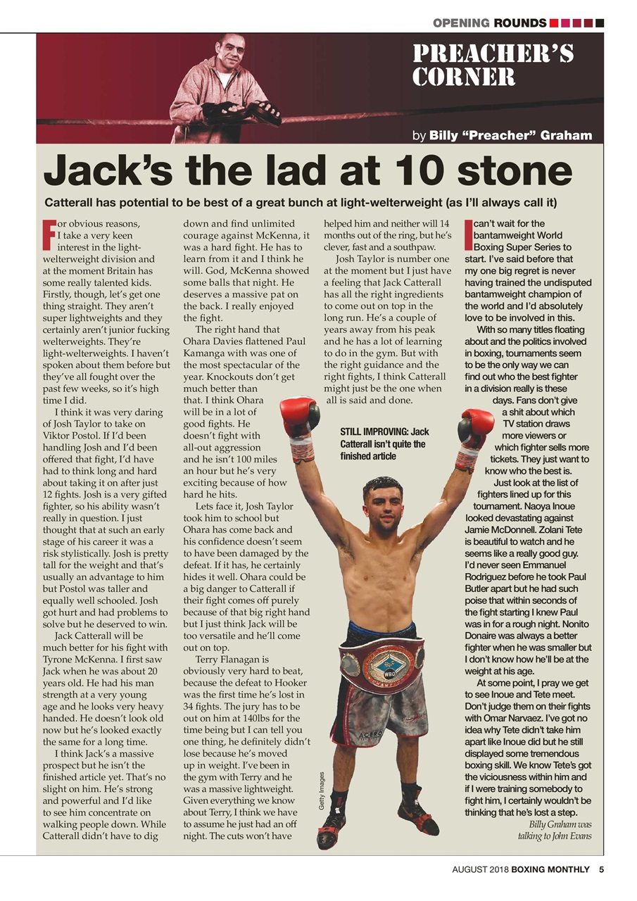 Boxing Monthly Preview Pages