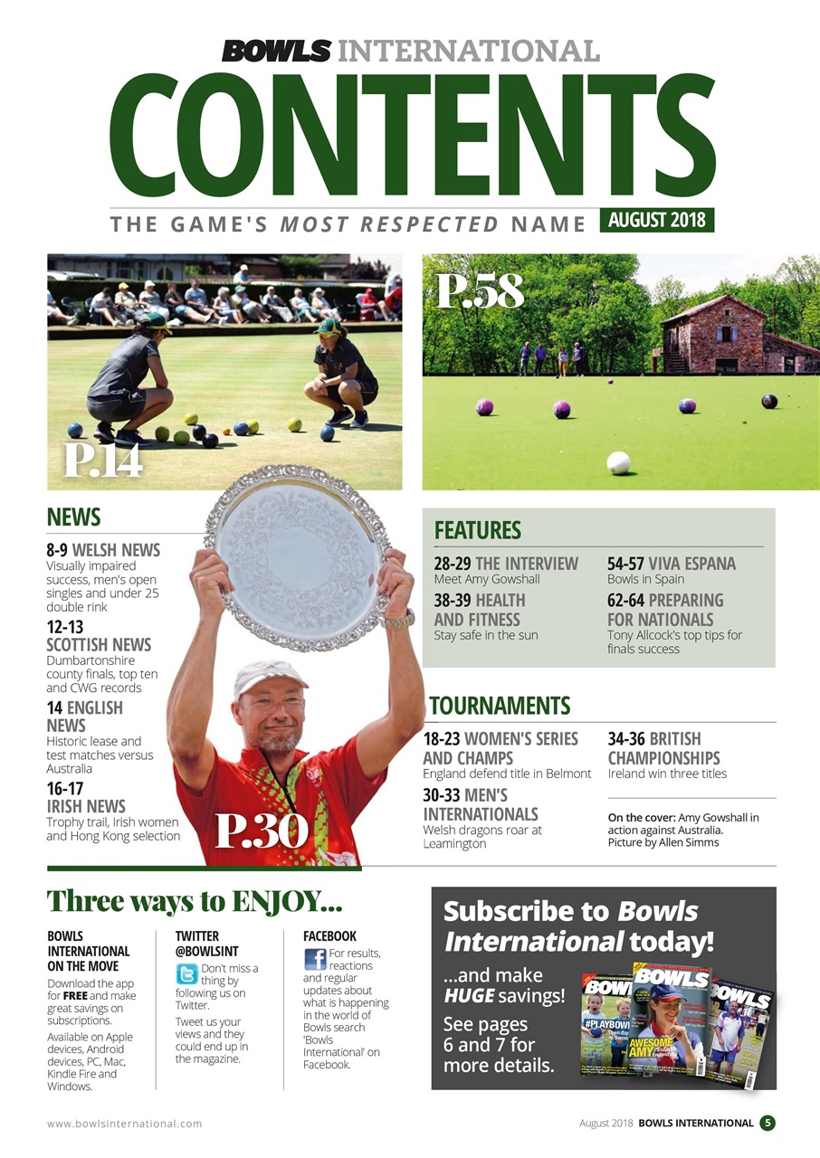 Bowls International Preview Pages