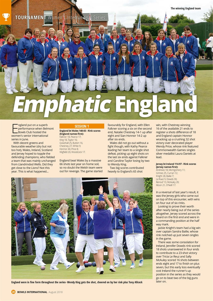Bowls International Preview Pages
