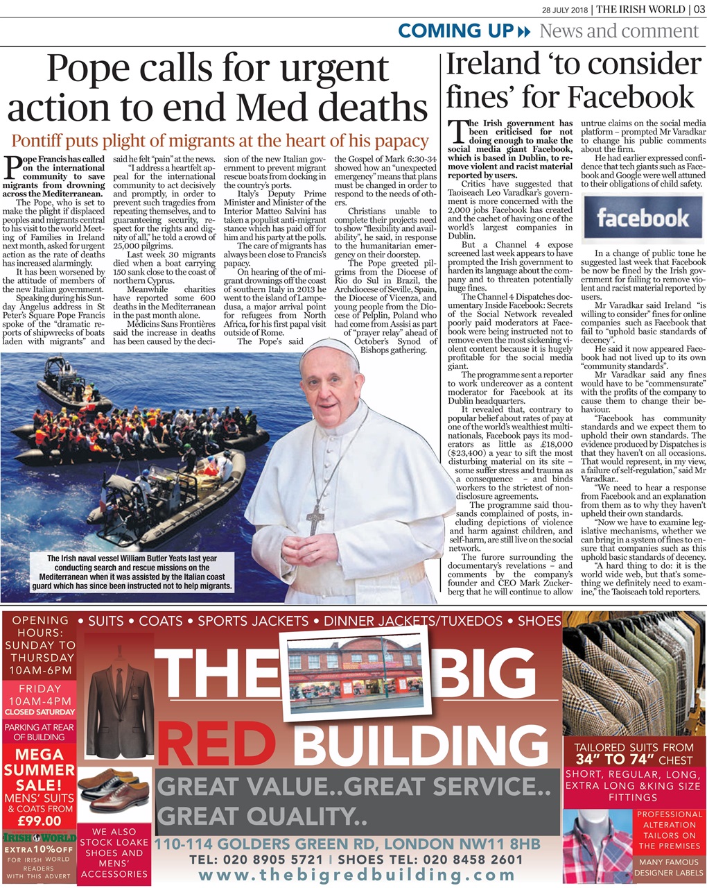 Irish World Preview Pages