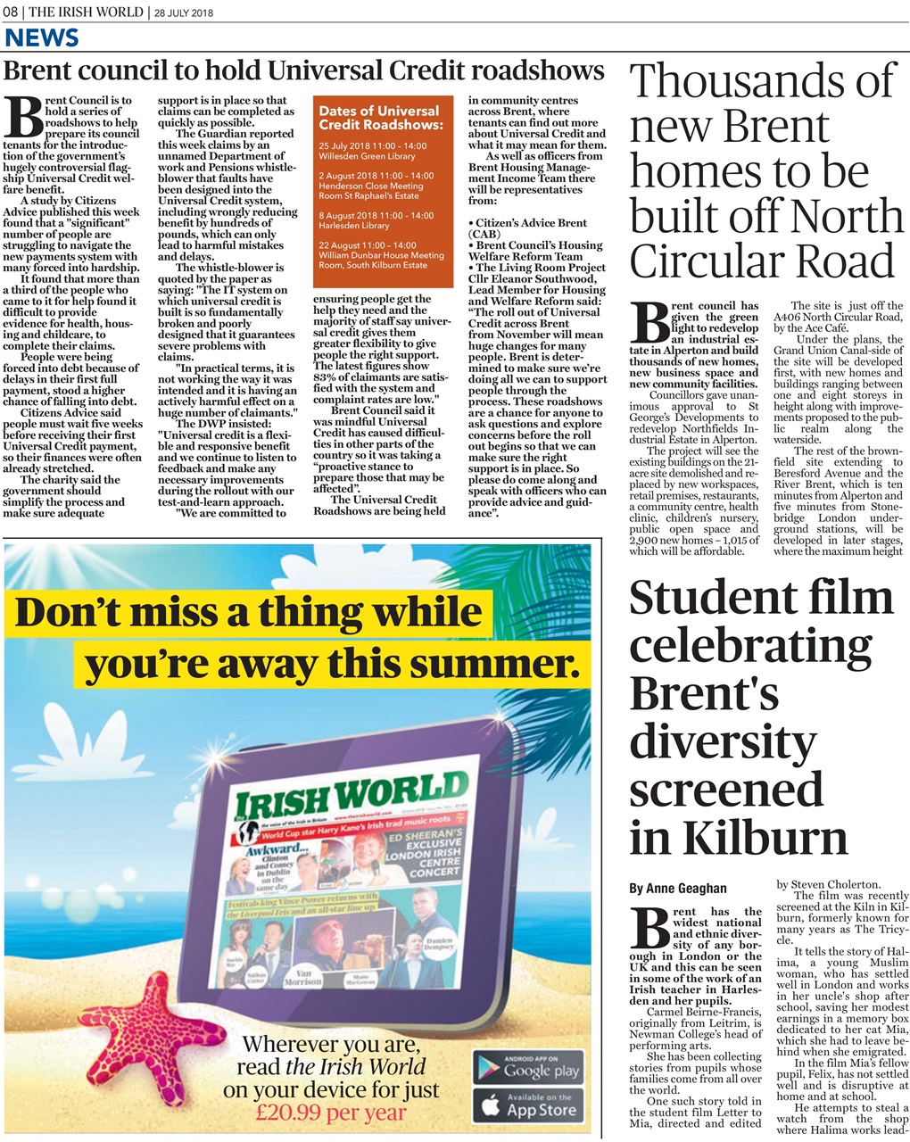 Irish World Preview Pages