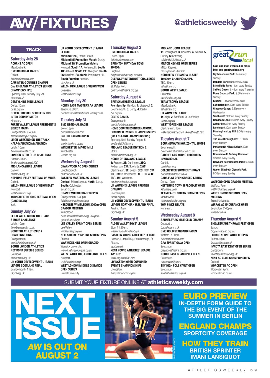 AW – Athletics Weekly Magazine Preview Pages