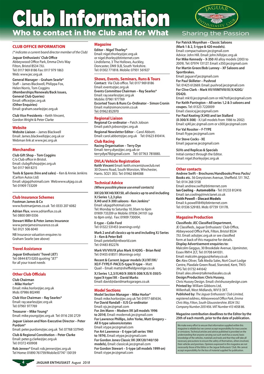 Jaguar Enthusiast Preview Pages