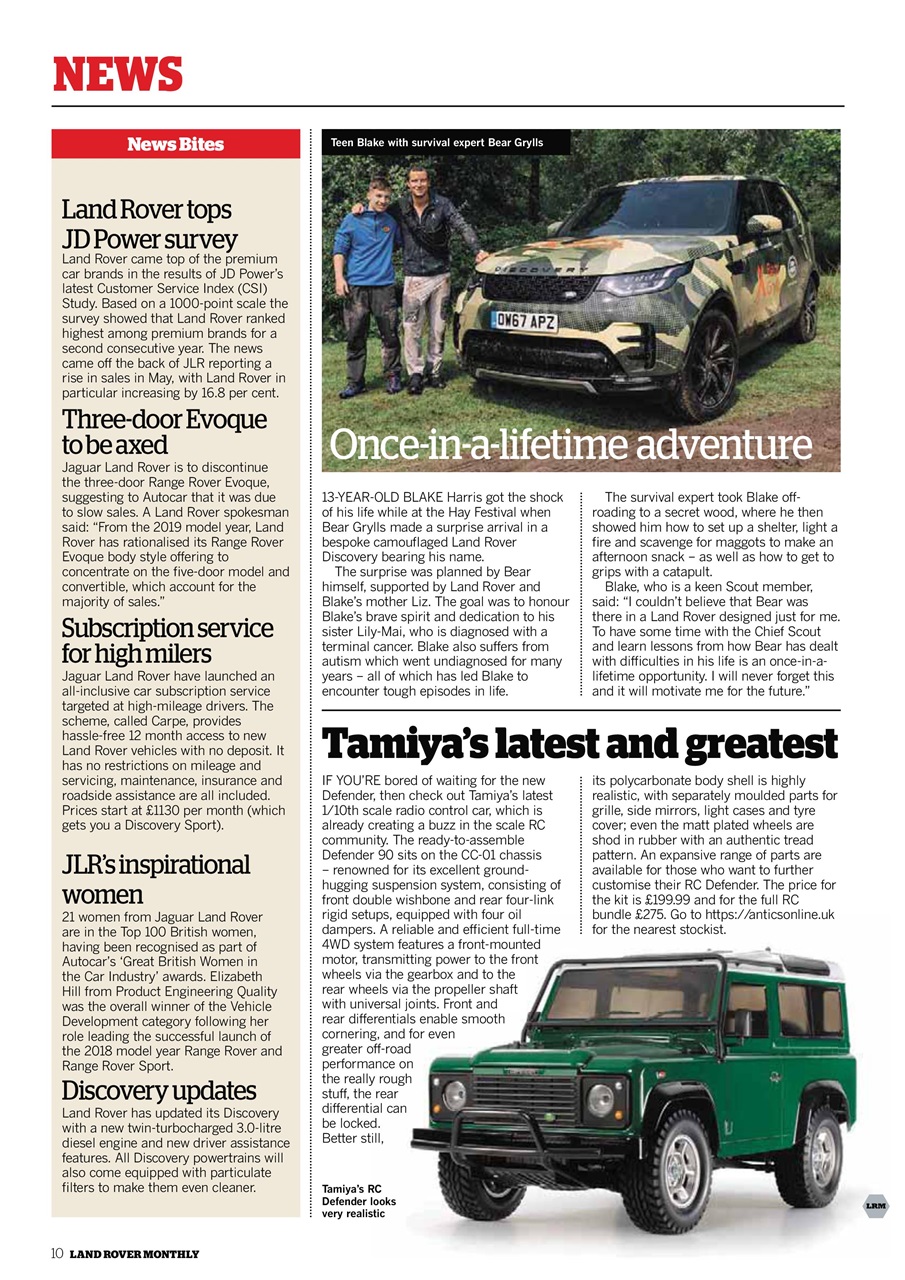 Land Rover Monthly Preview Pages