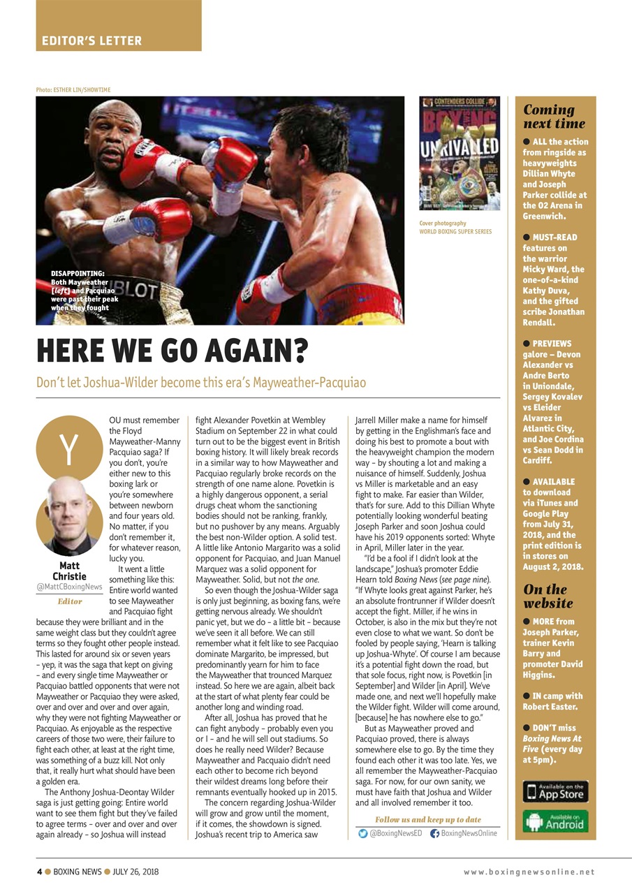 Boxing News Preview Pages