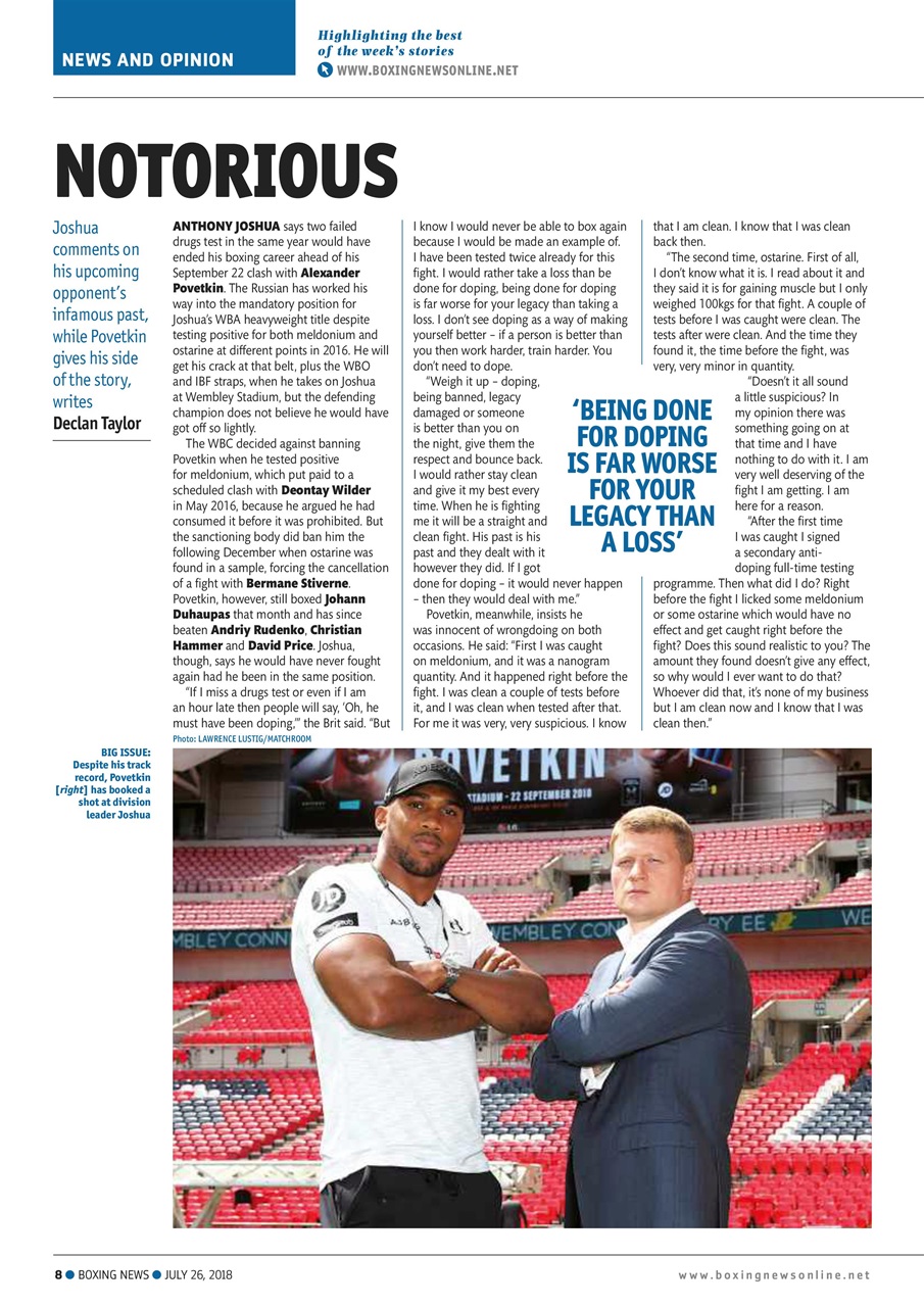 Boxing News Preview Pages