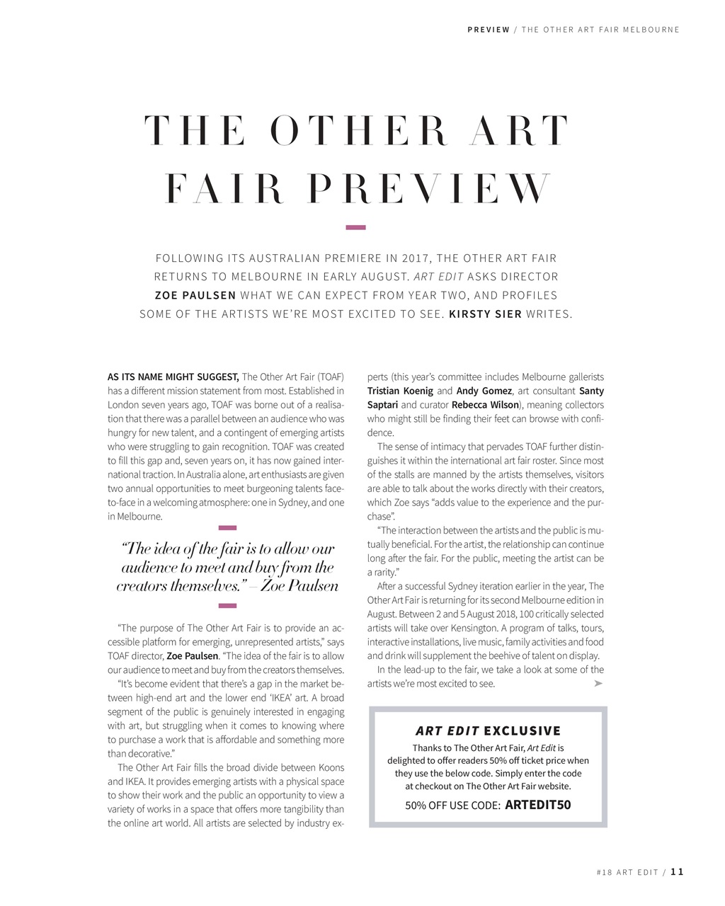 Art Edit Preview Pages