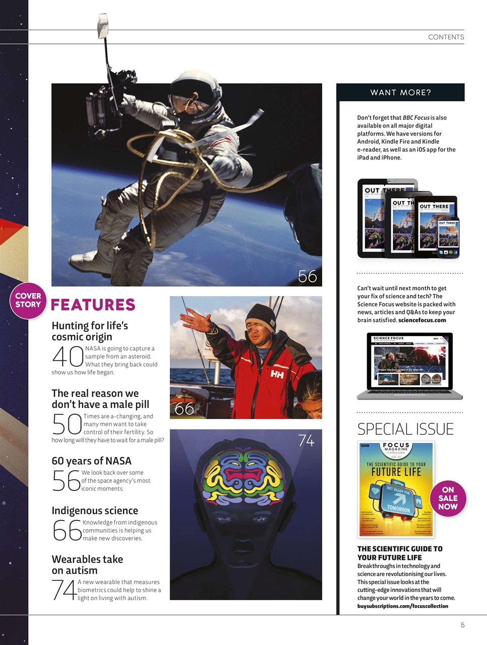 BBC Science Focus Magazine Preview Pages