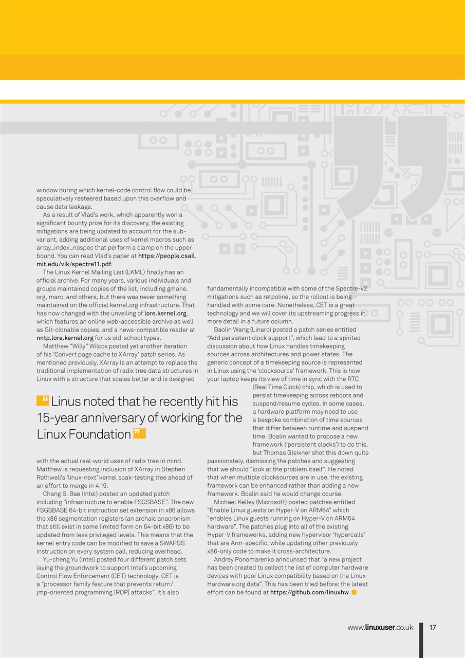 Linux User and Developer Preview Pages