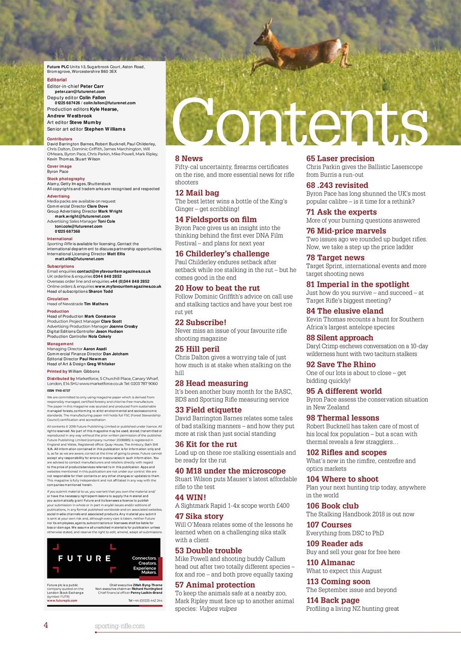 Sporting Rifle Preview Pages