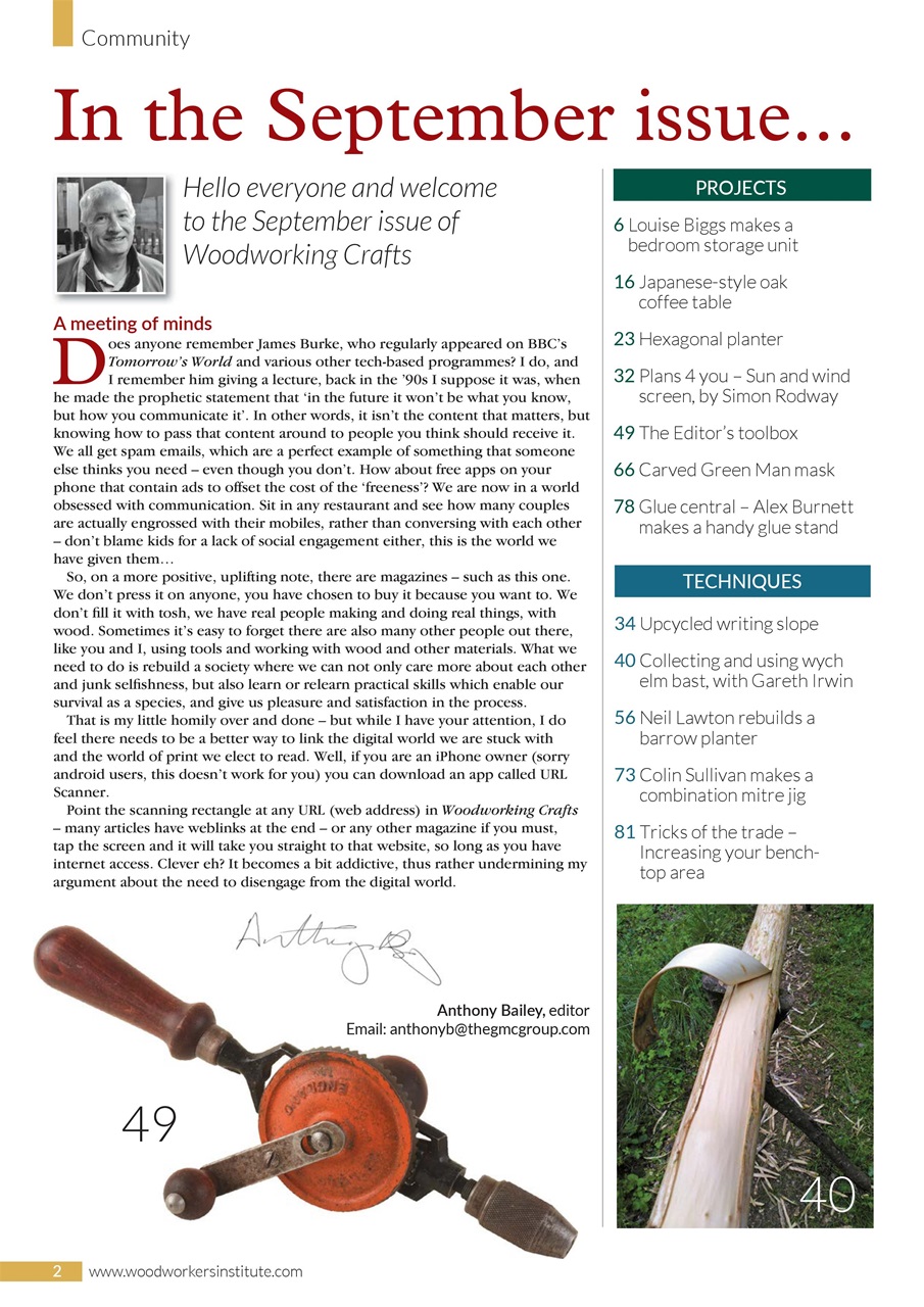 Woodworking Crafts Magazine Preview Pages