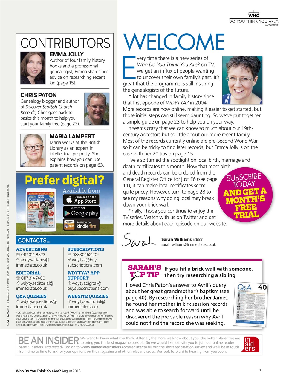 Who Do You Think You Are? Preview Pages