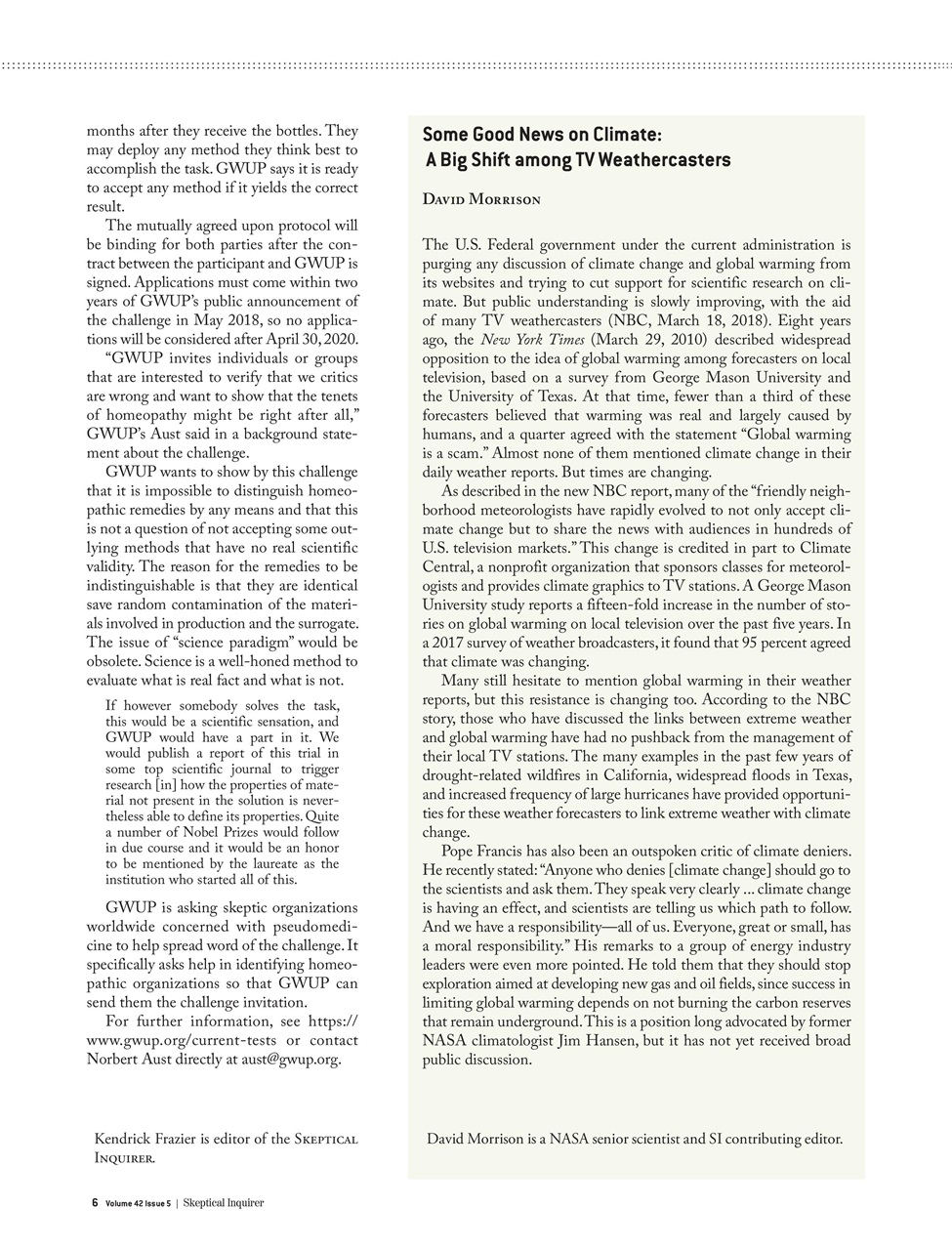 Skeptical Inquirer Preview Pages