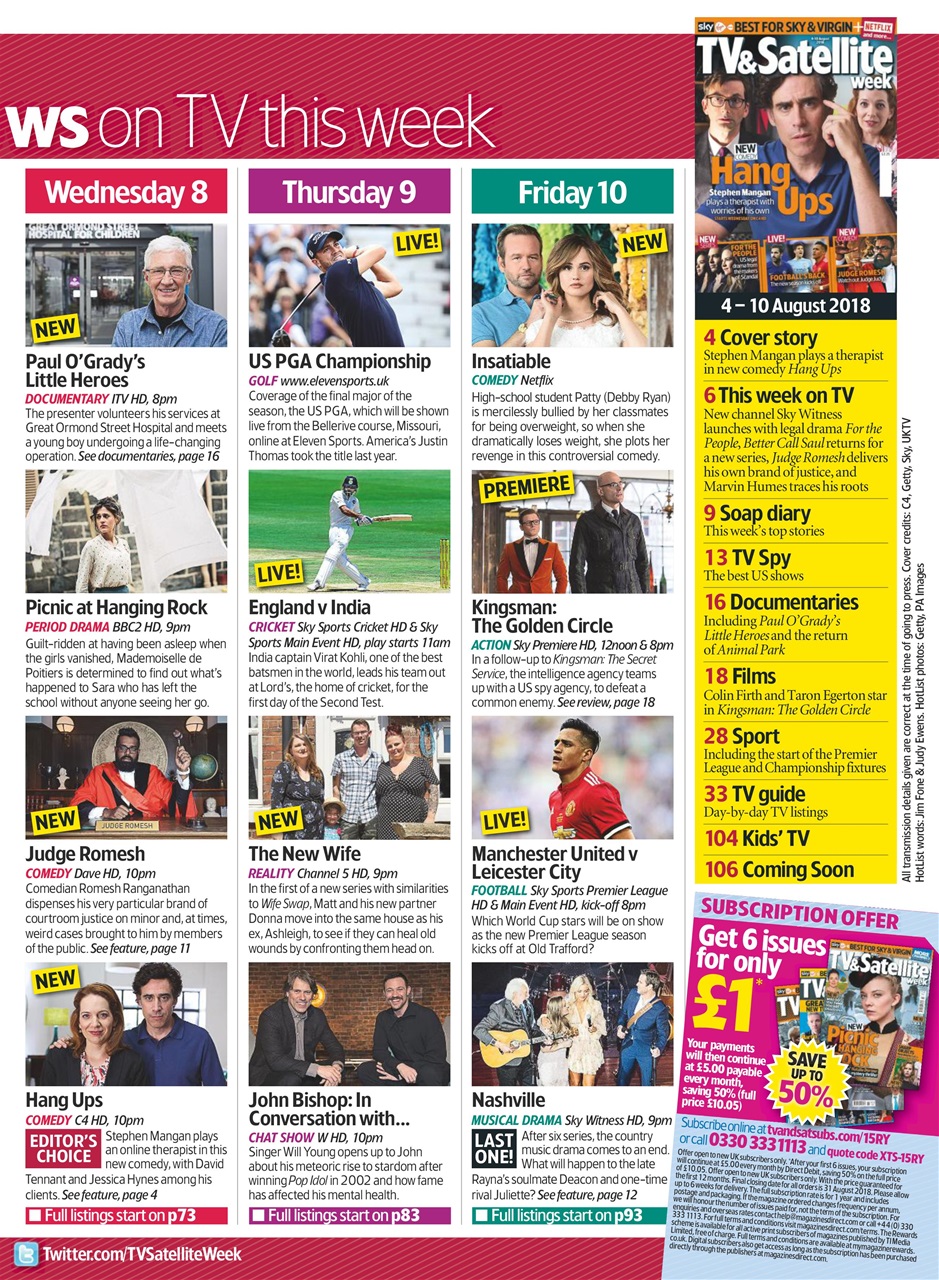 TV & Satellite Week Preview Pages