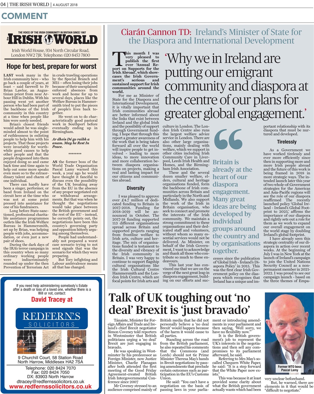 Irish World Preview Pages