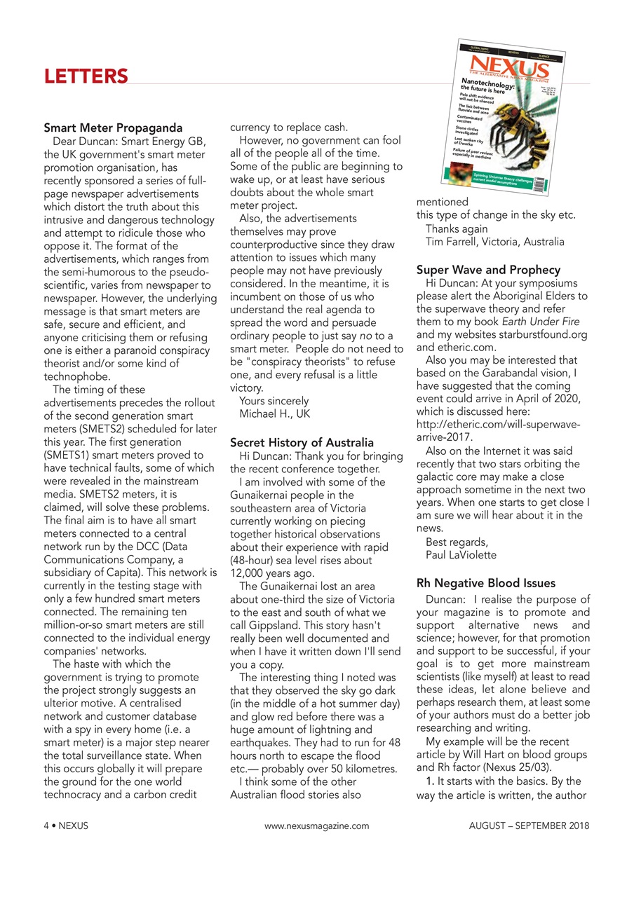 Nexus Magazine Preview Pages