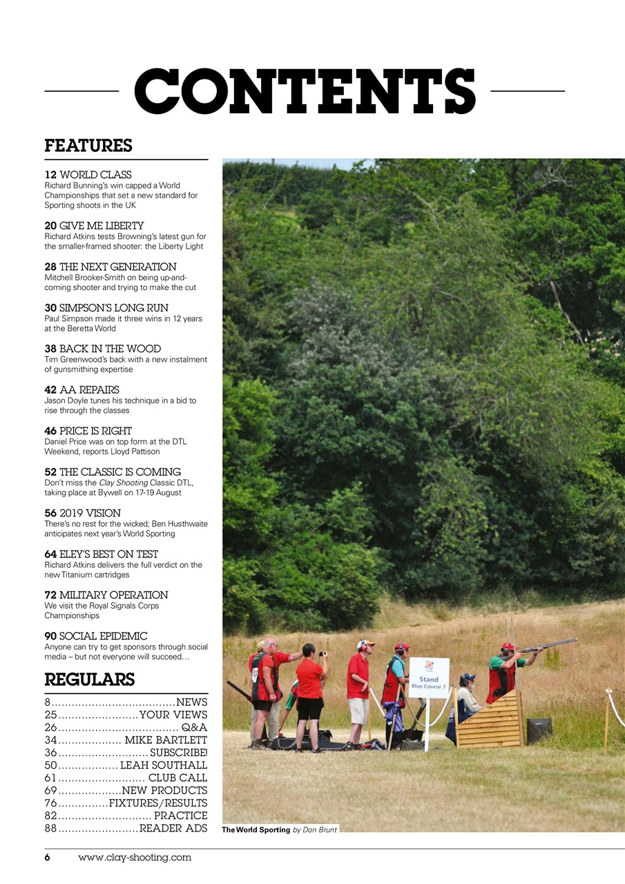 Clay Shooting Preview Pages