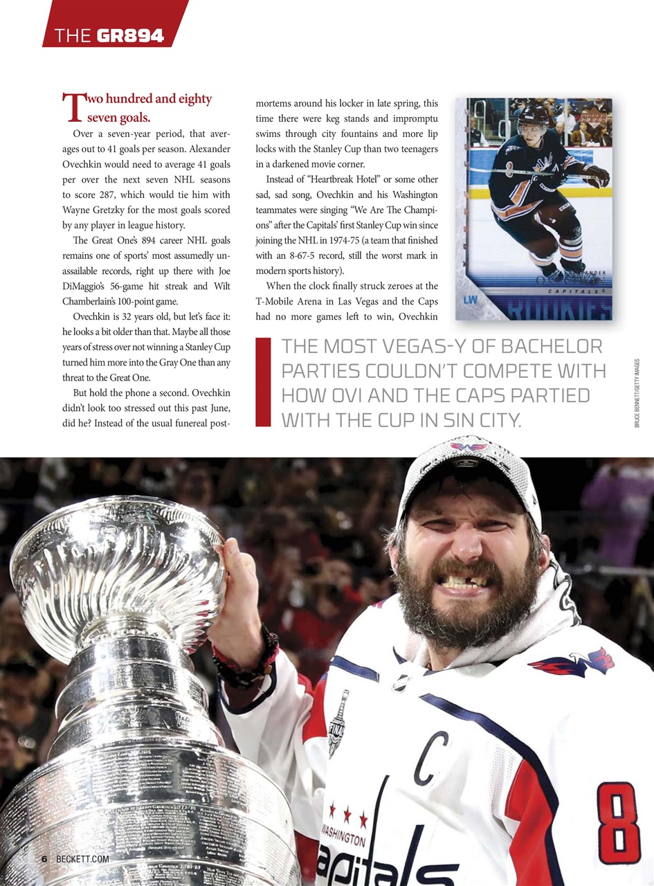Beckett Hockey Magazine Preview Pages