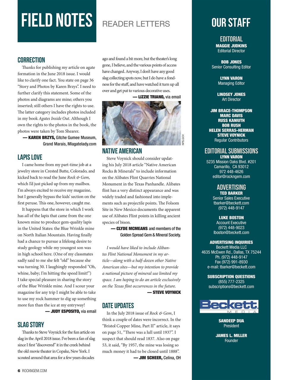 Rock&Gem Magazine Preview Pages