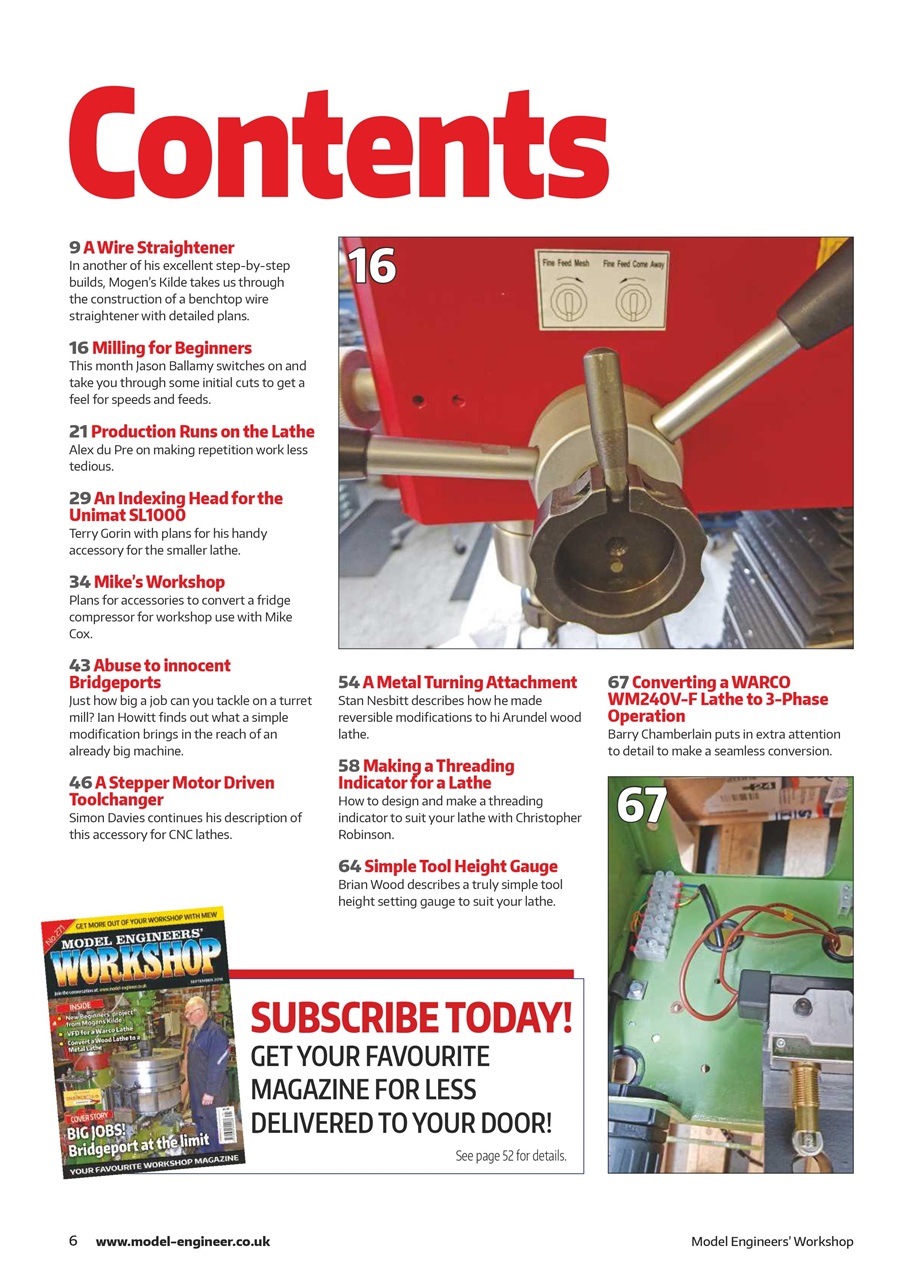 Model Engineer & Workshop Magazine Preview Pages