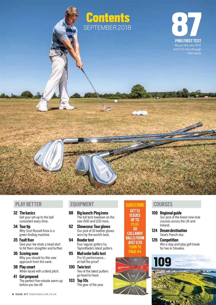 Today's Golfer Preview Pages