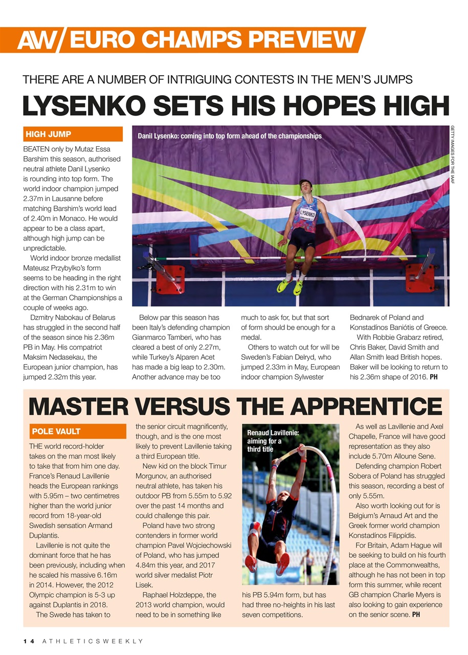 AW – Athletics Weekly Magazine Preview Pages