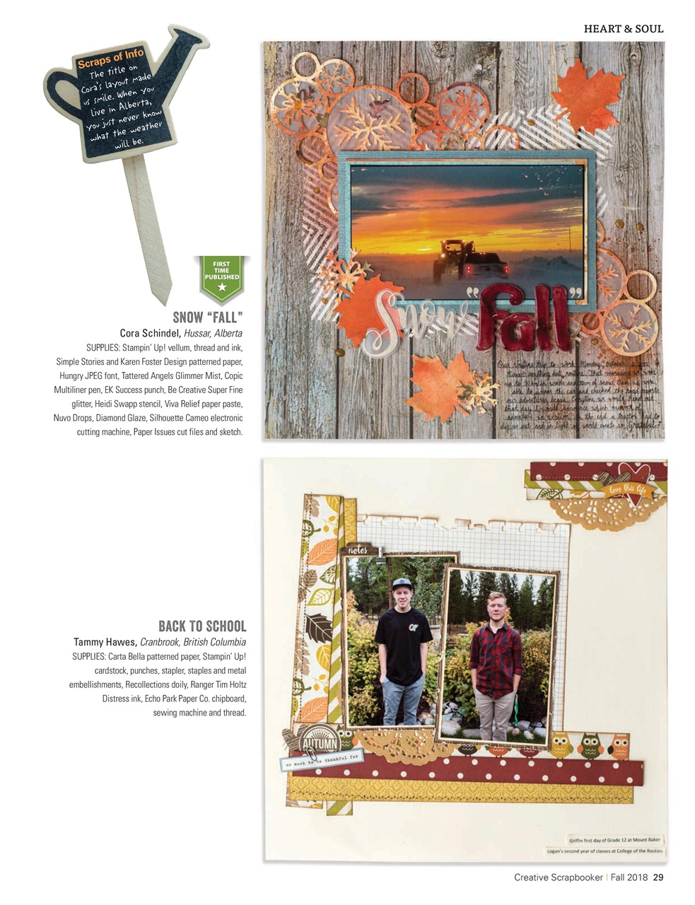 Creative Scrapbooker Preview Pages