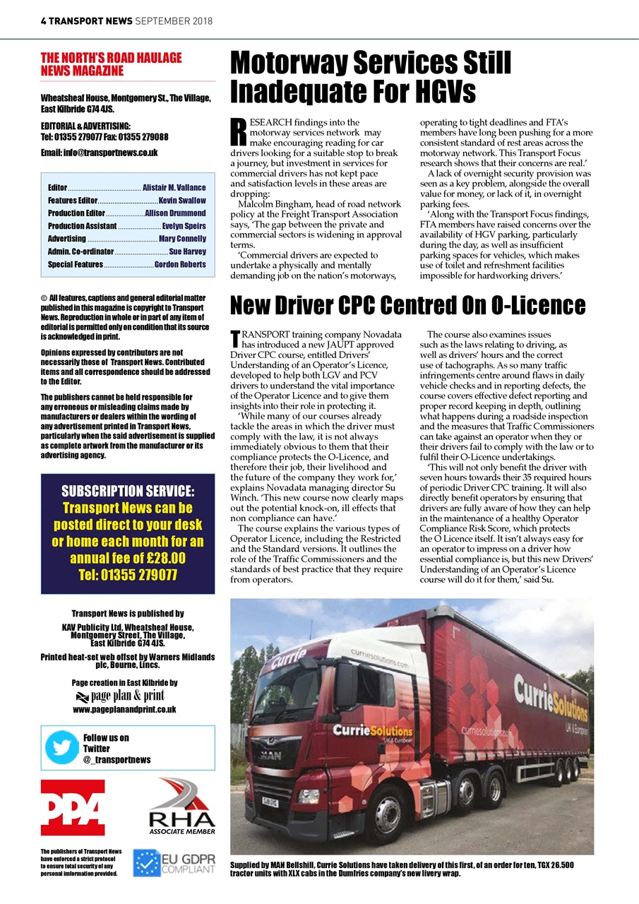 Transport News Preview Pages