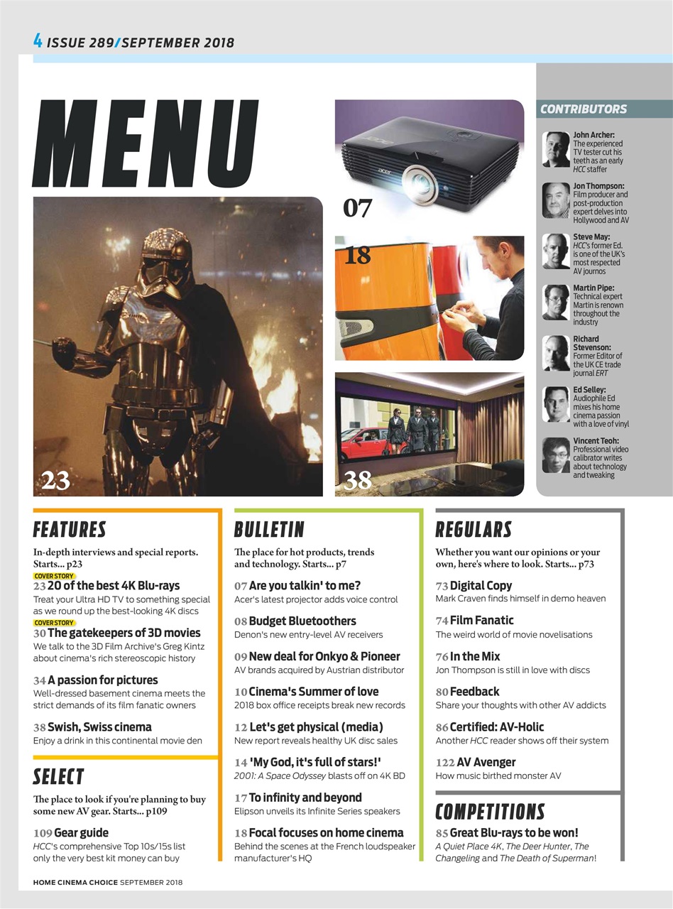 Home Cinema Choice Preview Pages