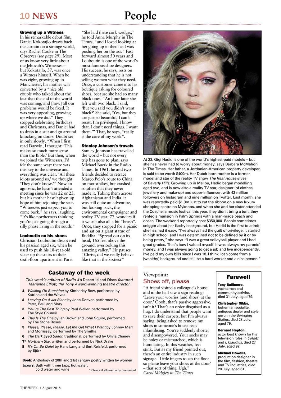 The Week Preview Pages