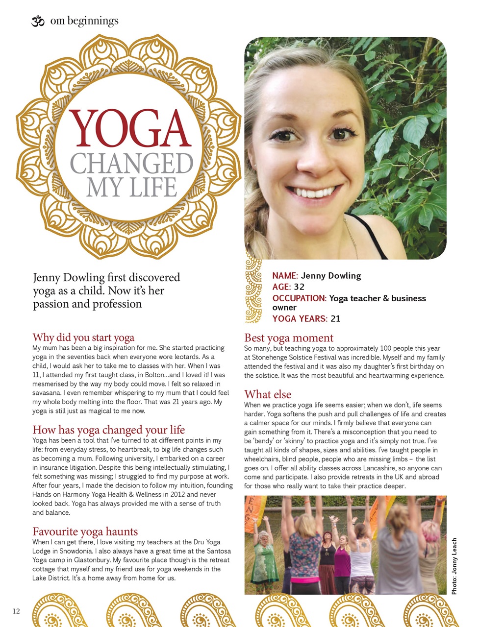 OM Yoga Magazine Preview Pages