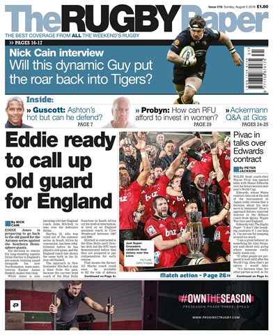 The Rugby Paper issue 5th August 2018