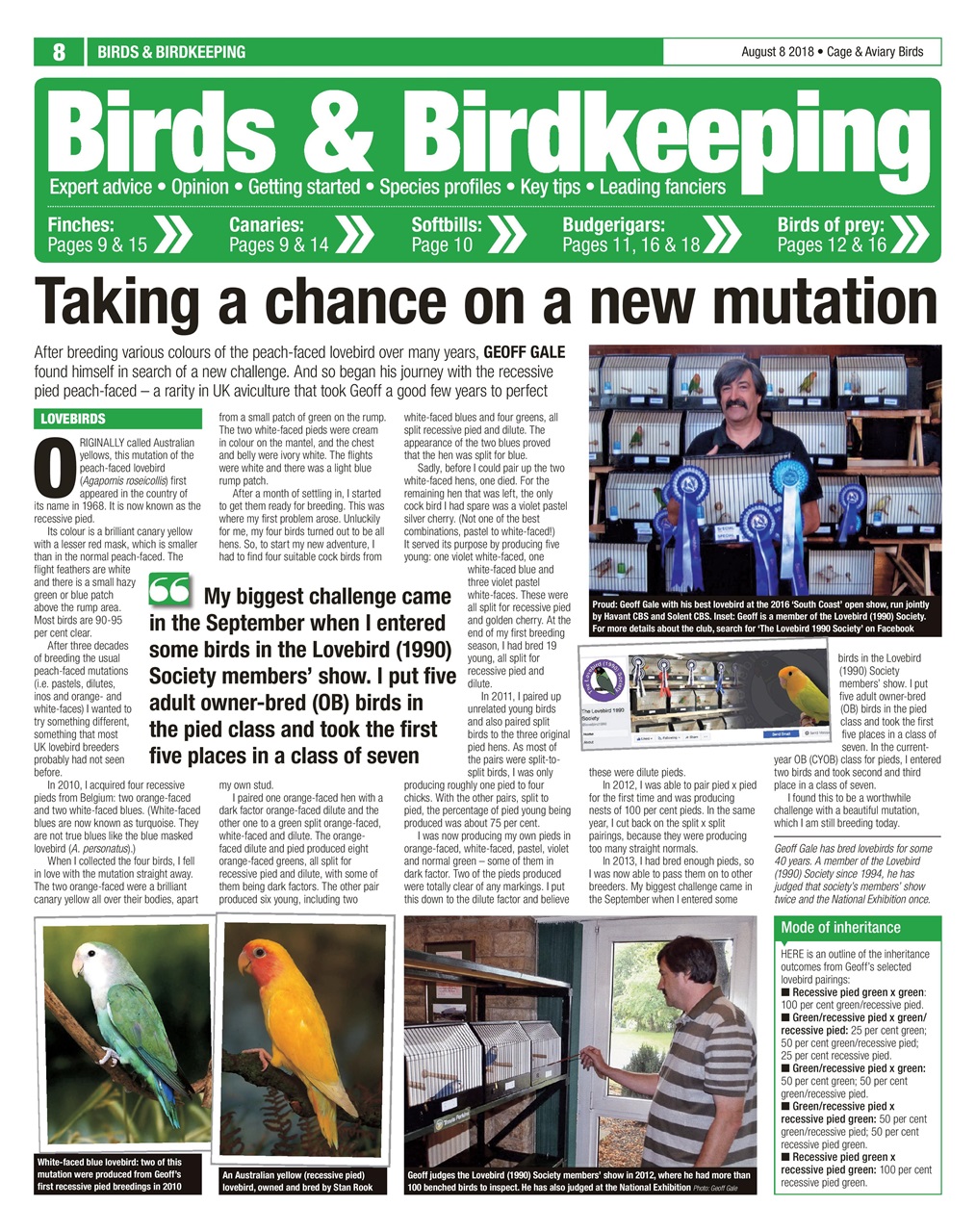 Cage & Aviary Birds Preview Pages