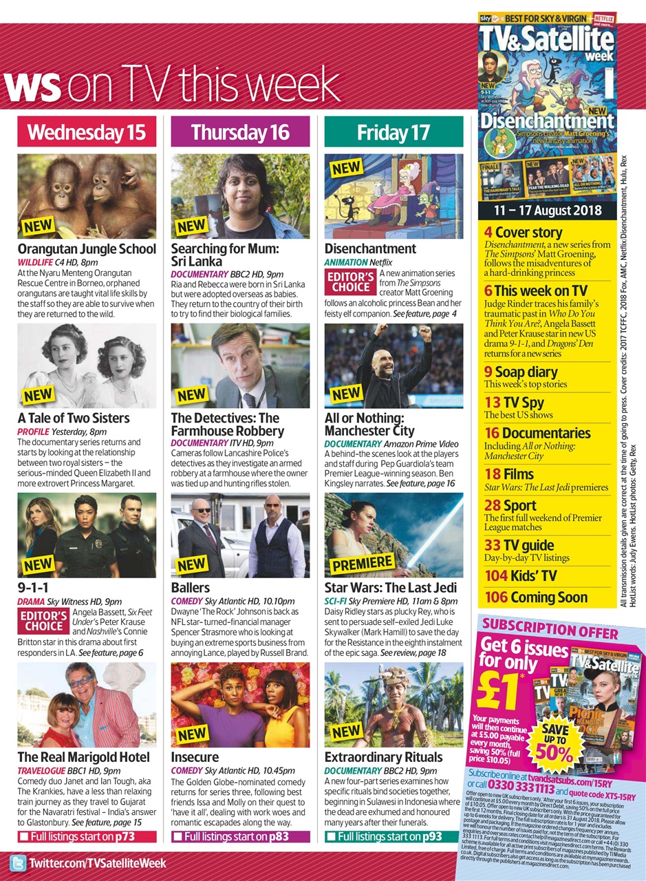 TV & Satellite Week Preview Pages