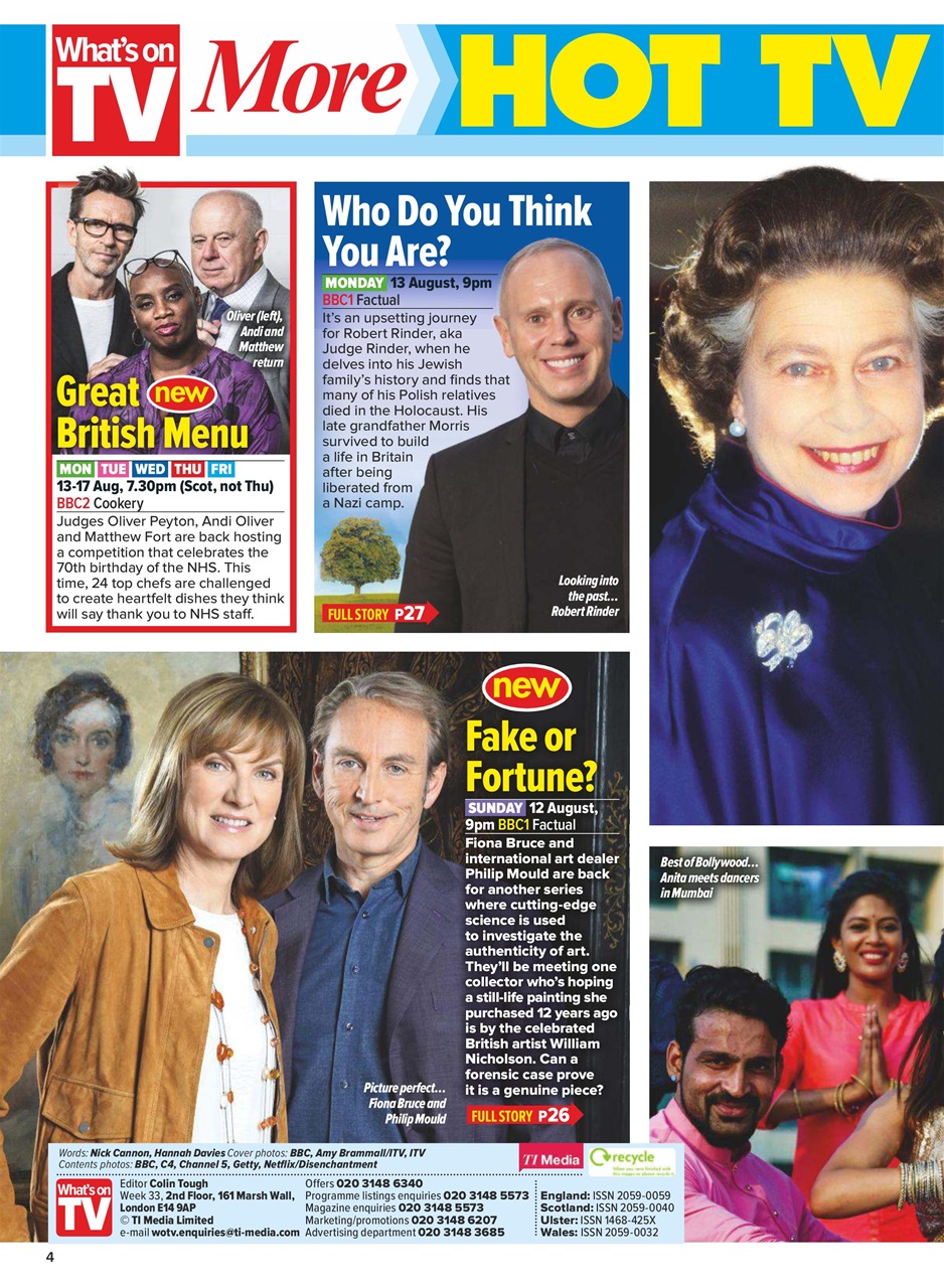 What's on TV Preview Pages