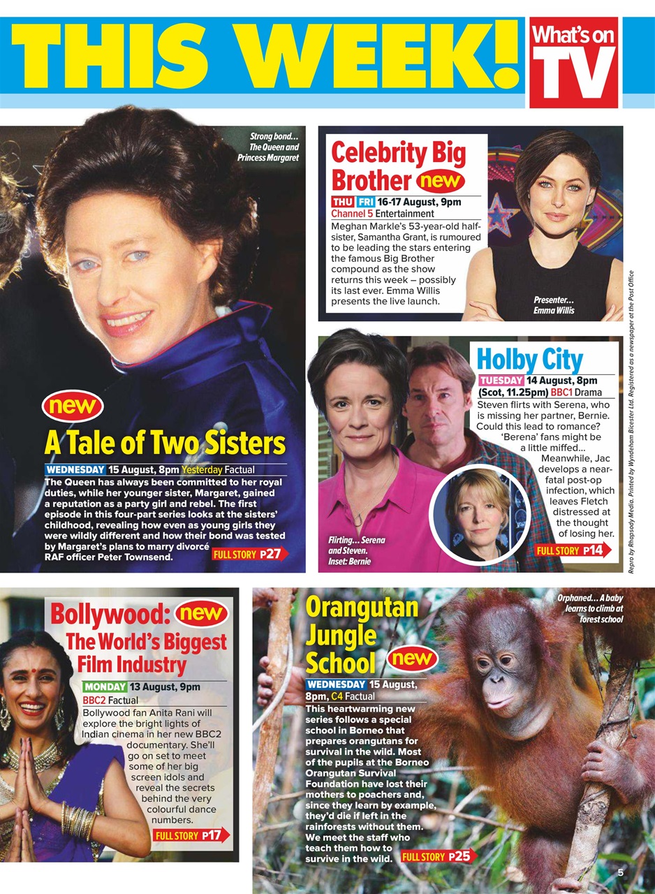 What's on TV Preview Pages