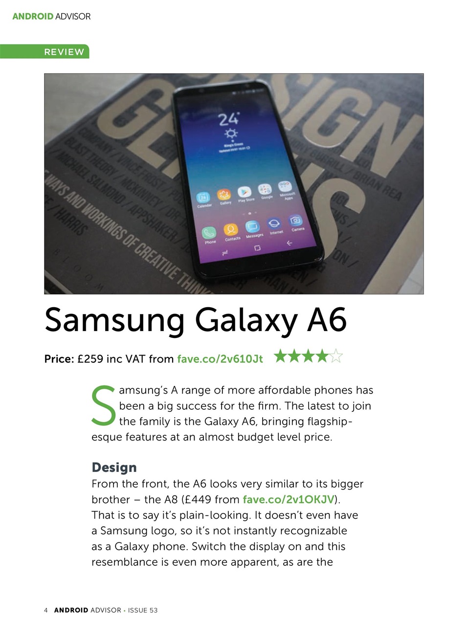 Android Advisor Preview Pages